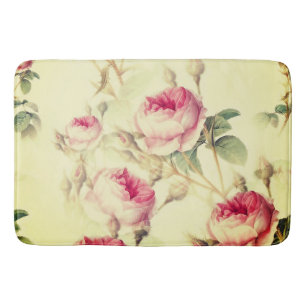 Beautiful Vintage Floral Bath Mat