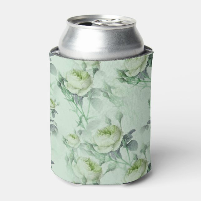 Beautiful Vintage Floral Can Cooler (Can Front)