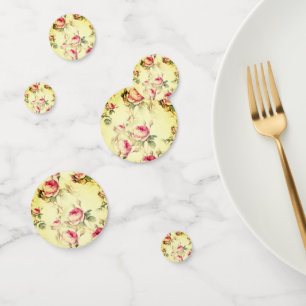Beautiful Vintage Floral Confetti
