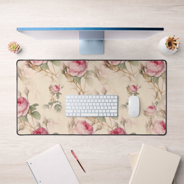 Beautiful Vintage Floral Desk Mat (Office 1)