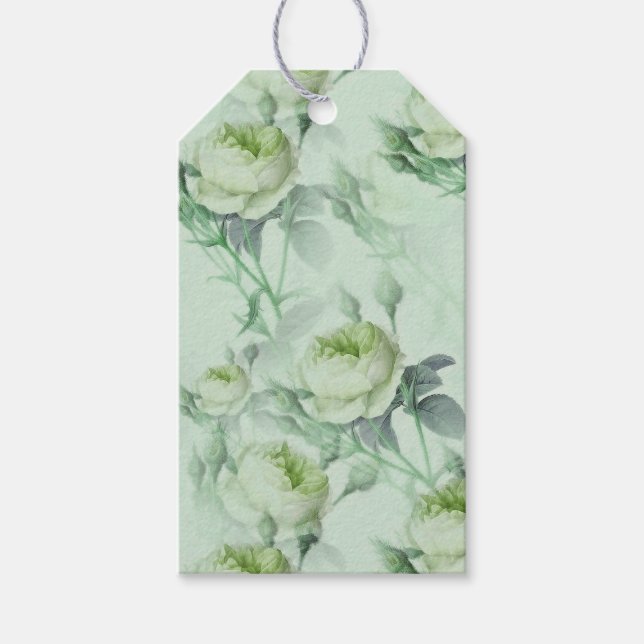 Beautiful Vintage Floral Gift Tags (Front)