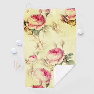 Beautiful Vintage Floral Golf Towel