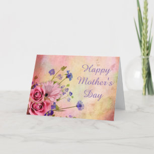 Beautiful Vintage Floral Mother's Day Card