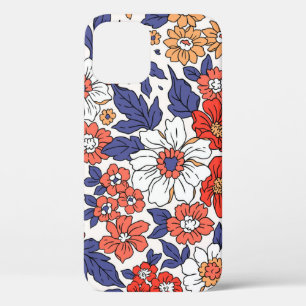 Beautiful vintage floral pattern in small realisti iPhone 12 case
