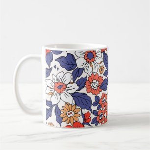 Beautiful vintage floral pattern in small realisti coffee mug
