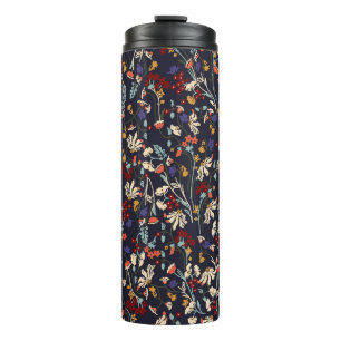 Beautiful vintage Floral pattern in the many kind  Thermal Tumbler