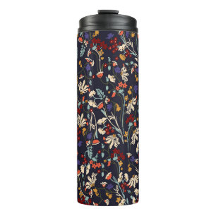 Beautiful vintage Floral pattern in the many kind Thermal Tumbler