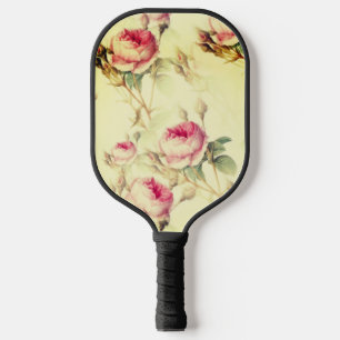 Beautiful Vintage Floral Pickleball Paddle