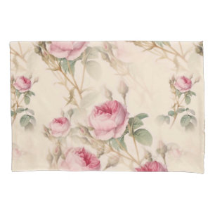 Beautiful Vintage Floral Pillowcase