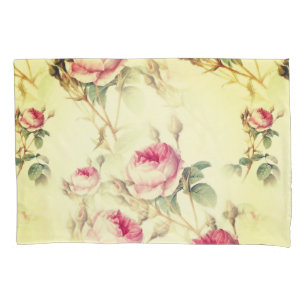 Beautiful Vintage Floral Pillowcase