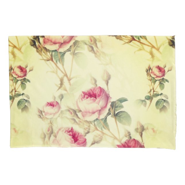 Beautiful Vintage Floral Pillowcase (Front)