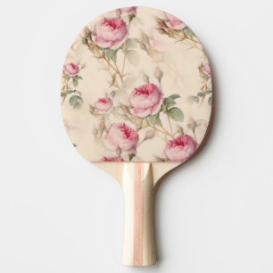 Beautiful Vintage Floral  Ping Pong Paddle