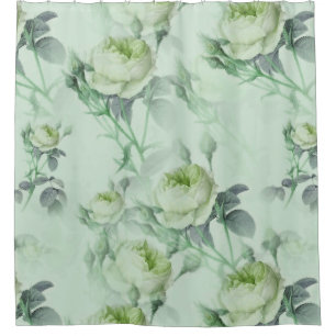 Beautiful Vintage Floral Shower Curtain