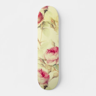Beautiful Vintage Floral Skateboard