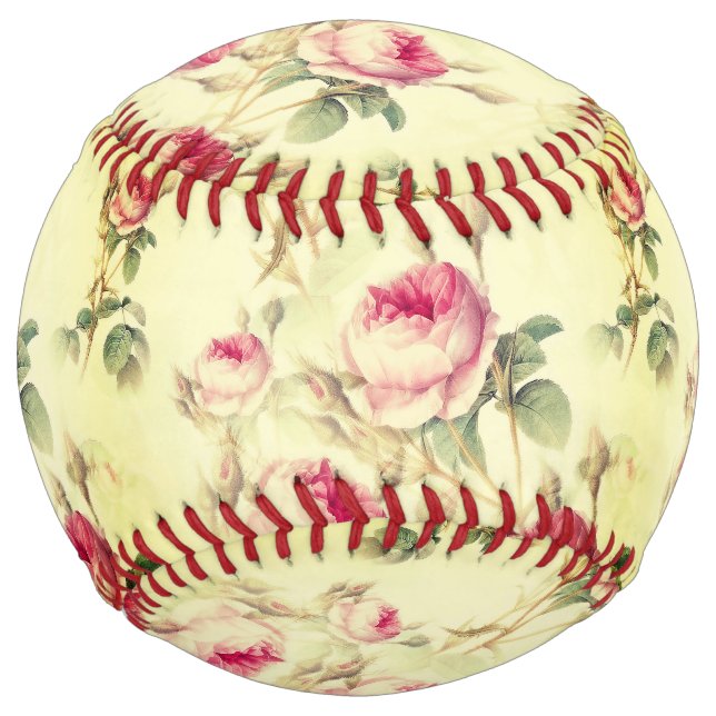Beautiful Vintage Floral Softball (Front)