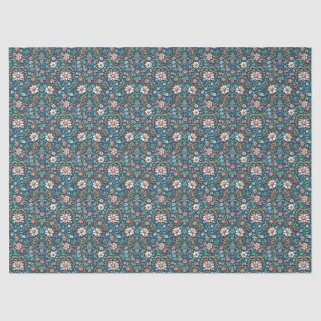 Beautiful Vintage Floral Tissue Paper (Front)