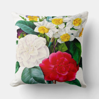 Beautiful vintage flowers cushion