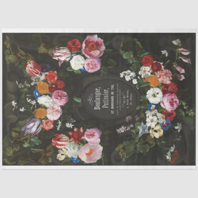 Beautiful Vintage French Florals Decoupage Paper (Front)