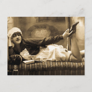 Beautiful ! Vintage French Risque Postcard