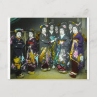 Beautiful Vintage Geisha Japan Magic Lantern Slide