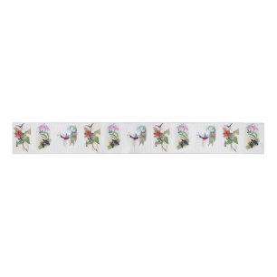 Beautiful Vintage Hummingbird Ribbon Grosgrain Ribbon