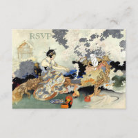 Beautiful Vintage Japanese Garden Party RSVP