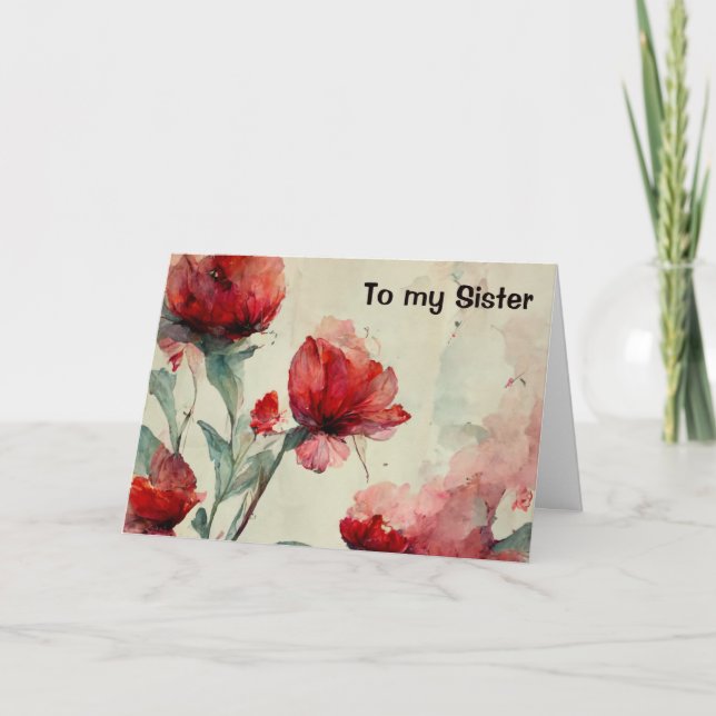 Beautiful, vintage looking birthday card (Front)