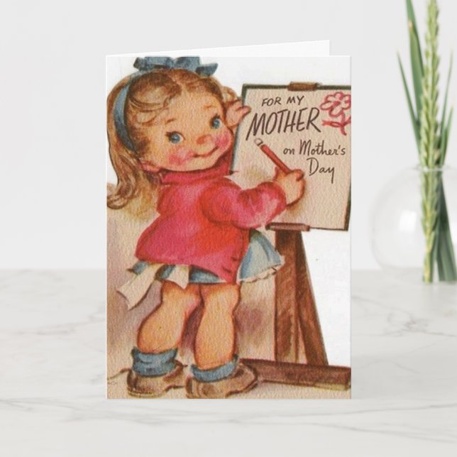 Beautiful Vintage Marjorie Cooper Mother's Day Card (Front)