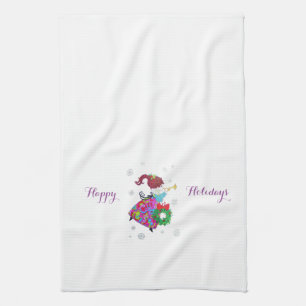 Beautiful Vintage Mid Century Angel Tea Towel
