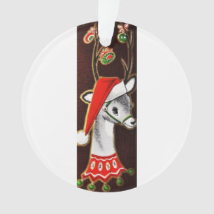 Beautiful Vintage Mid Century Mod Reindeer Ornament