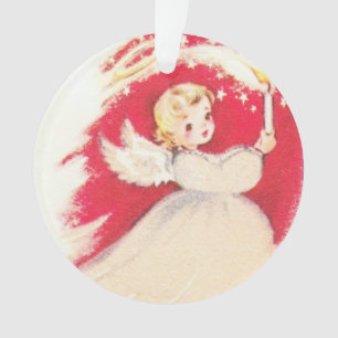Beautiful Vintage Mid Century Mod Retro Angel Ornament