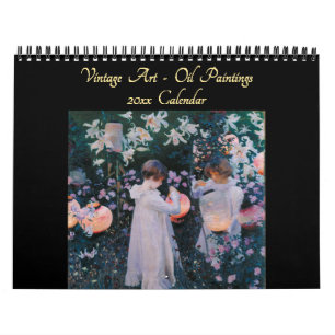 Beautiful Vintage Oil Paintings Fine Art 2026 Wall Calendar