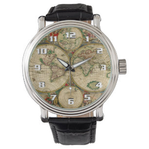 Beautiful Vintage old world Map Awesome Watch
