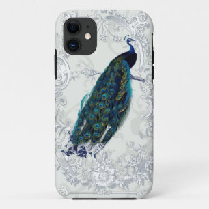 Beautiful vintage peacock art personalised iPhone 11 case
