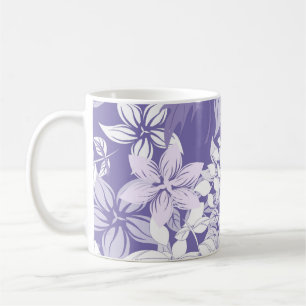 Beautiful Vintage Purple Pastel Floral Pattern Coffee Mug