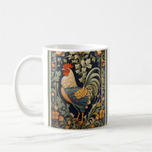 Beautiful Vintage Rooster William Morris Inspired  Coffee Mug