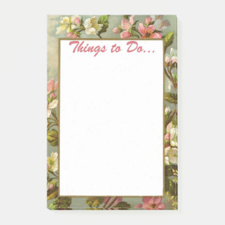 Beautiful Vintage Rose To-Do List Post-It Notes