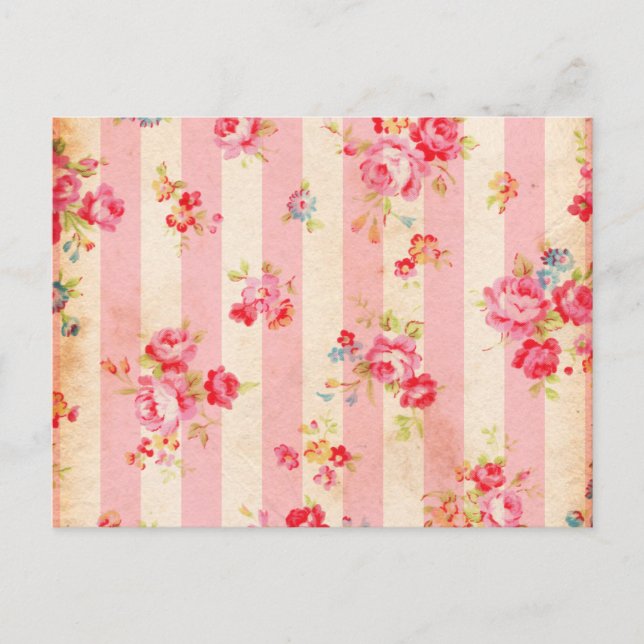 Beautiful vintage roses and other flowers postcard (Front)