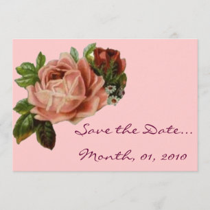 Beautiful Vintage Roses Invitations