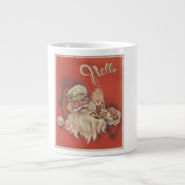 Beautiful Vintage Santa Claus Large Coffee Mug (Front)