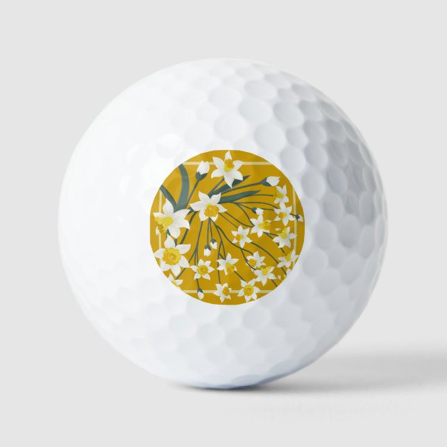 Beautiful Vintage: Seamless Ornament Design Golf Balls (Front)