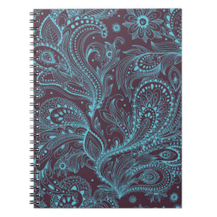 Beautiful vintage seamless ornament notebook