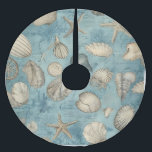 Beautiful Vintage Seashells In Blue Brushed Polyester Tree Skirt<br><div class="desc">Introducing our stunning Beautiful Vintage Seashells In Blue Collection featuring a captivating vintage seashells pattern! Dive into the nostalgia of seaside charm with this timeless design that encapsulates the essence of summer. Our meticulously crafted pattern showcases an array of intricate seashells in delicate shades of blue, reminiscent of treasured beachcombing...</div>