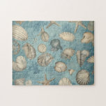Beautiful Vintage Seashells In Blue Jigsaw Puzzle<br><div class="desc">Introducing our stunning Beautiful Vintage Seashells In Blue Collection featuring a captivating vintage seashells pattern! Dive into the nostalgia of seaside charm with this timeless design that encapsulates the essence of summer. Our meticulously crafted pattern showcases an array of intricate seashells in delicate shades of blue, reminiscent of treasured beachcombing...</div>