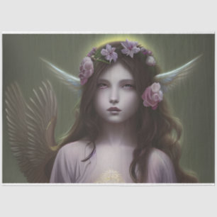 Beautiful Vintage Victorian Floral Angel Decoupage Tissue Paper