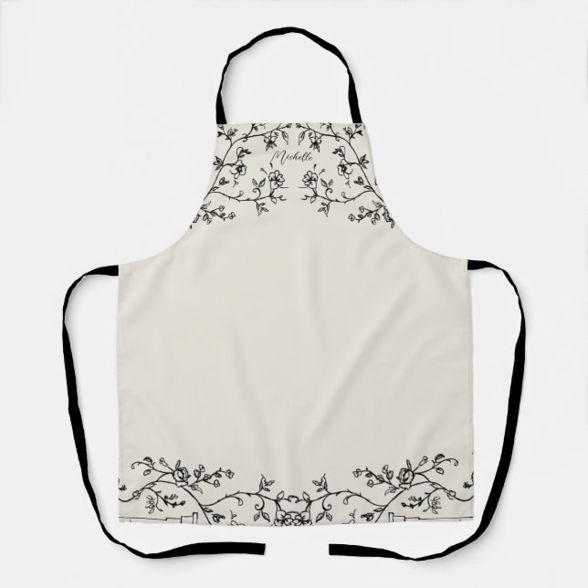 Beautiful Vintage Vines Custom  Apron (Front)
