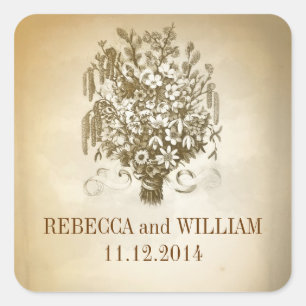 beautiful vintage wedding stickers