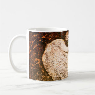 Beautiful Vintage white peacock illustration Coffee Mug