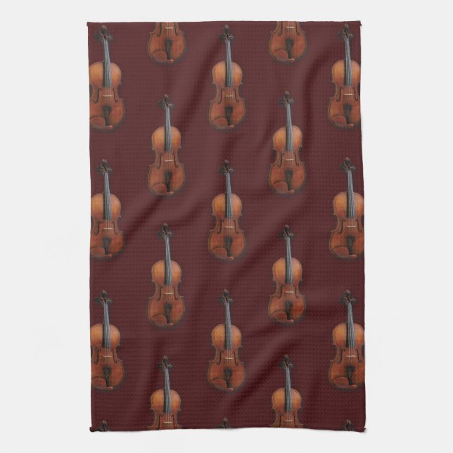 Beautiful Viola Kitchen Towel Design (Vertical)