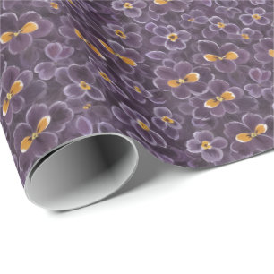 Beautiful Violets Wrapping Paper